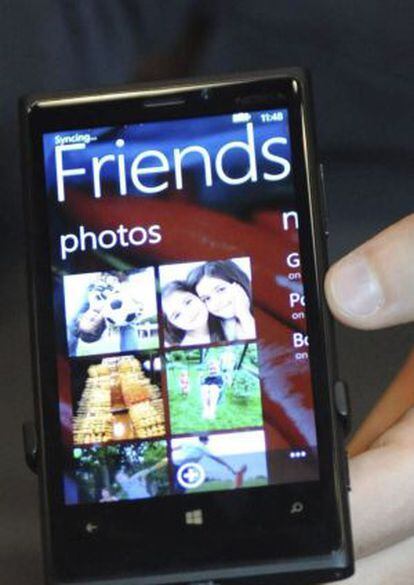 Imagen de un modelo Nokia Lumia presentado en San Francisco.