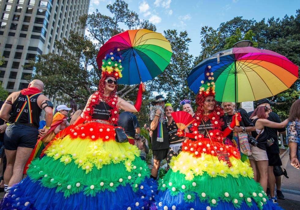 Miembros de la asamblea de gais y lesbianas de Sídney, durante la 'Mardi Gras'.