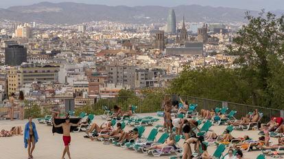 Las instalaciones de la piscina municipal de Montjuic (Barcelona) en el pasado mes de agosto.