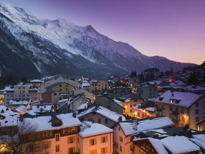 El macizo del Mont Blanc, donde perdi&oacute; la vida un &#039;mosso&#039; el martes.