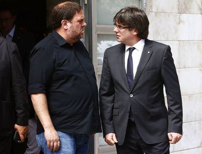 Oriol Junqueras y Carles Puigdemont