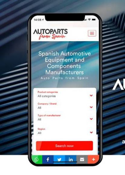 Web móvil de Autoparts from Spain.