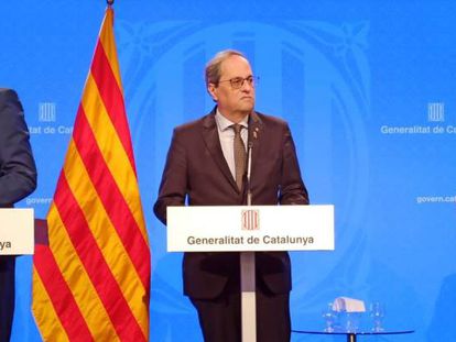 Quim Torra, Miquel Buch y Alba Vergés