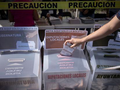 Urnas electorales, utilizadas durante la jornada del domingo.