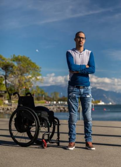 David Mzee, uno de los tres parapléjicos tratados.