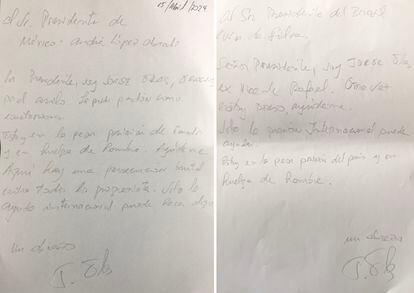 Carta ao Presidente do México e do Brasil.
