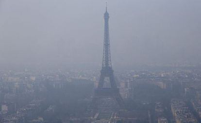 Vista de la Torre Eiffel, el pasado 18 de marzo.