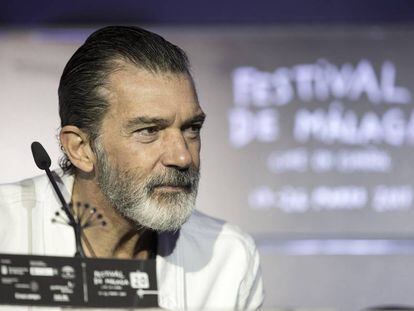 El actor Antonio Banderas en Málaga.