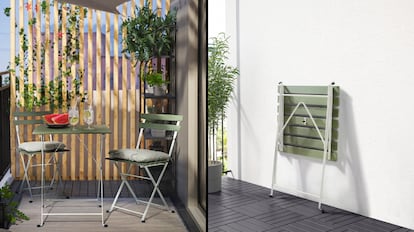 El Corte Inglés tiene la mesa de balcón plegable ideal para disfrutar en  primavera de terrazas pequeñas