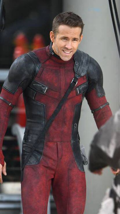 Ryan Reynolds durante el rodaje de la película 'Deadpool' en Vancouver.
