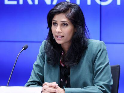 La subdirectora gerente del FMI, Gita Gopinath, en enero pasado en Tokio.