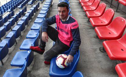 Jorge Molina, el pasado jueves en el estadio Alfonso Pérez..
