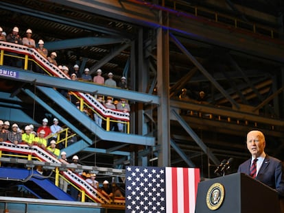 Joe Biden, presidente de Estados Unidos, presenta su plan económico en Filadelfia, el pasado 20 de julio.