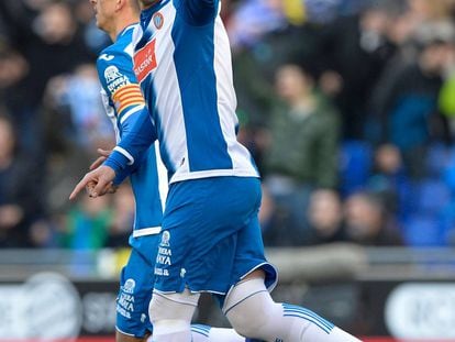 Jos&eacute; Antonio Reyes, tras marcar ante el Sevilla el 29 de enero.