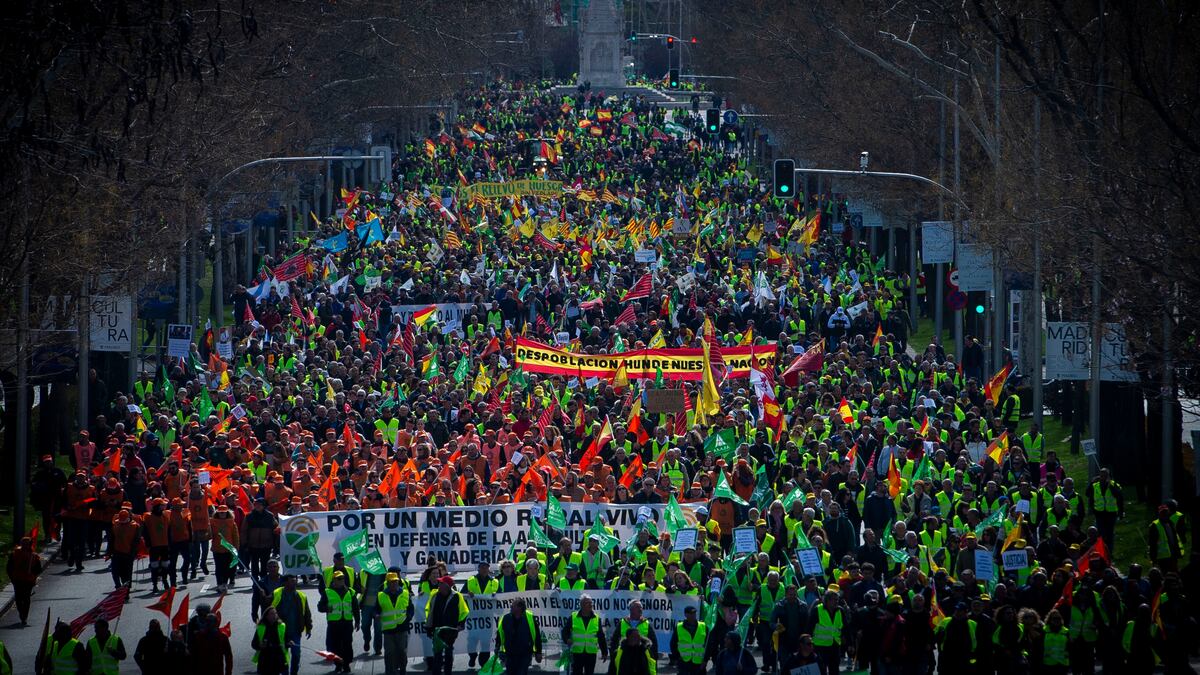 Tractorada: Miles de agricultores se manifiestan en Madrid en la cuarta semana de protestas | Economía