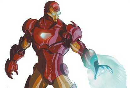 Igual que Batman, Iron Man es un hombre corriente. Eso sí: viste una armadura que le hace casi indestructible.