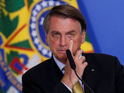 El presidente de Brasil, Jair Bolsonaro, en Brasilia, el pasado 29 de junio.