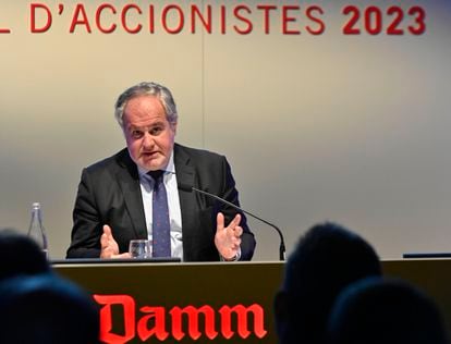 Demetrio Carceller Arce, presidente ejecutivo de Damm, en la junta de accionistas 2023.