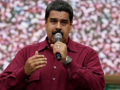 Maduro este viernes en Caracas. 