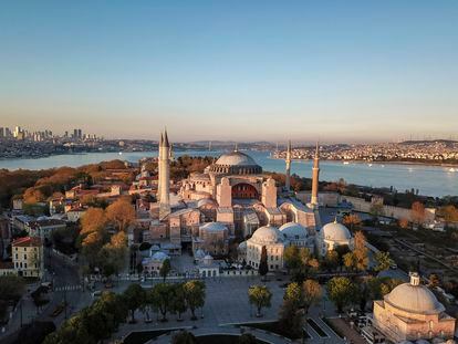 Imagen aérea de Santa Sofía de Estambul, el pasado abril.