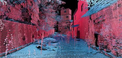 Imágenes generadas con escaneo láser (LiDAR) del proyecto Favelas 4D, una colaboración del MIT Senseable City Lab y el urbanista Washington Fajardo, que digitaliza la fisionomía de la favela de Rocinha, en Río de Janeiro (Brasil), para estudiar la estructura, las dinámicas urbanas y los retos de este asentamiento espontáneo.
