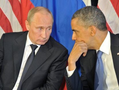 Barack Obama y Vladimir Putin en la cumbre del G-20 de 2012