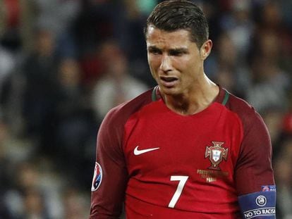 Cristiano Ronaldo lamenta una ocasión fallada.