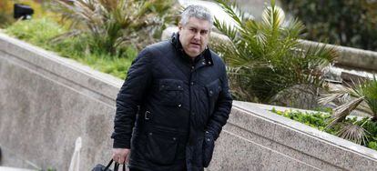Pedro Torrejón, a la entrada de la Audiencia en 2014