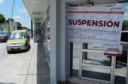 Una de las clínicas privadas suspendidas por los casos de meningitis, el 19 de mayo de 2023 en Matamoros (Estado de Tamaulipas).