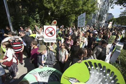 Manifestación en Cracovia contra las talas en Bialowieza, el pasado 4 de julio.