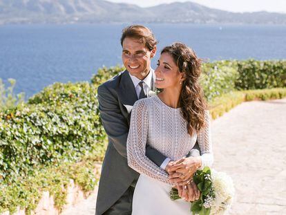 Rafael Nadal y su esposa Xisca, en el día de su boda.