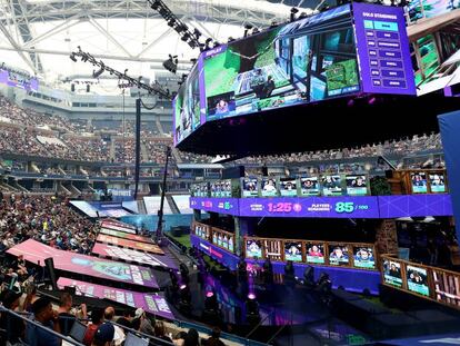 Final mundial de Fortnite 2018 en el Arther Ashe Stadium, en Nueva York.