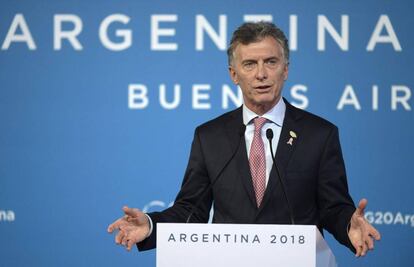 Mauricio Macri en el G-20, al que estaba invitado Bolsonaro pero no asistió.