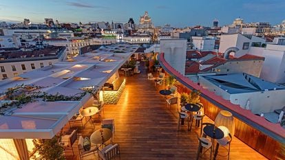 Los asistentes al Open House 2023 podrán disfrutar de las vistas panorámicas desde la terraza del UMusic Hotel - Teatro Albéniz