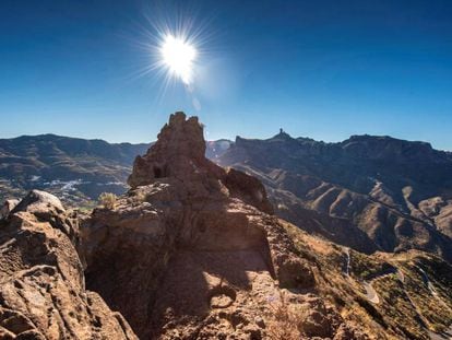 El Roque Bentayga, parte del conjunto de las montañas sagradas de Canarias.