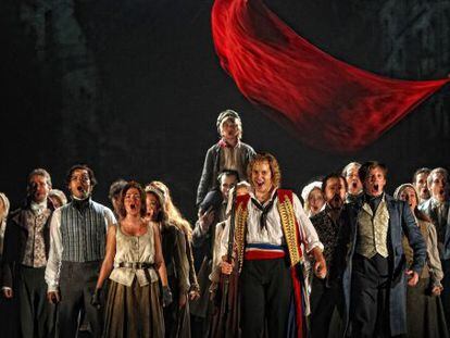 Una escena de &#039;Los miserables&#039;, el espect&aacute;culo teatral m&aacute;s visto en Barcelona en 2011. 