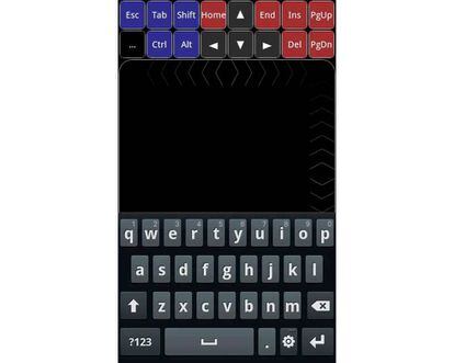Podemos utilizar la superficie oscura como Touchpad y escribir con el teclado del móvil