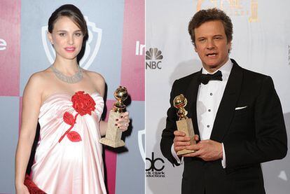 Natalie Portman y Colin Firth, que lograron los premios a los mejores actores.