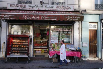 Carnicería halal en París.