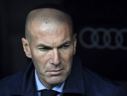 Zidane, durante el partido contra el Villarreal. 