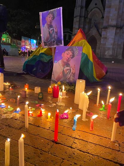 Una imagen de un homenaje a Felipe Garzón, en Bogotá.