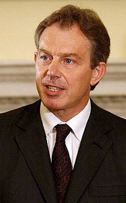 El primer ministro británico, Tony Blair, en un momento de su intervención.