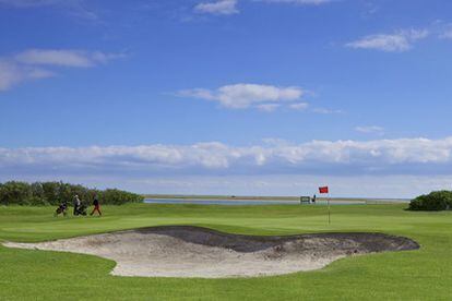 Campo de golf en la península de Falsterbo, al sur de Suecia.