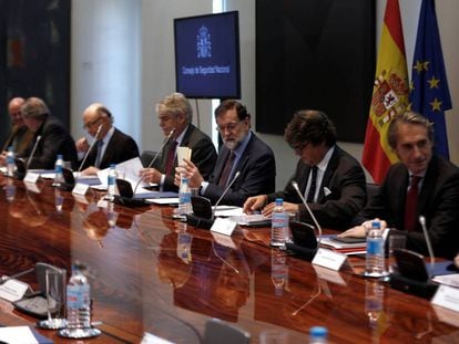 Mariano Rajoy preside la reunión del Consejo de Seguridad Nacional que aprobó la nueva Estrategia de Seguridad Nacional.