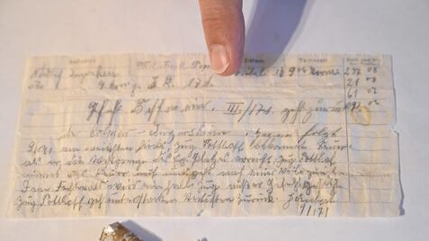Mensaje militar perdido por una paloma mensajera probablemente en 1910, según el curador del museo de Linge-Orbey