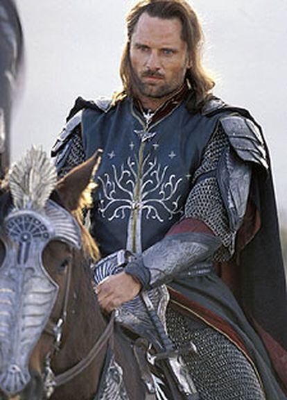 En la imagen de abajo, el actor Viggo Mortensen, en <i>El señor de los anillos.</i>