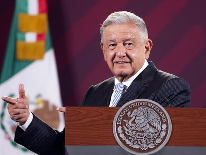 El presidente de México, Andrés Manuel López Obrador, durante una de sus conferencias matutinas.