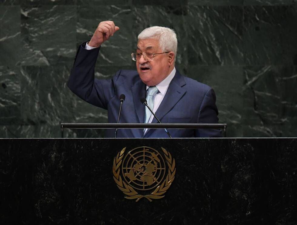Mahmud Abbas, este jueves en la ONU.