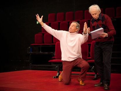 Arturo Fernández y Albert Boadella, en un ensayo de la obra.