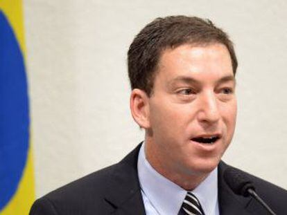 El reportero Glenn Greenwald, en Brasilia la semana pasada.